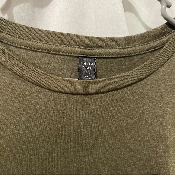SHEIN Women’s Plus Size All American Girl Olive T-Shirt Vinyl Print Size 2XL - Picture 3 of 13